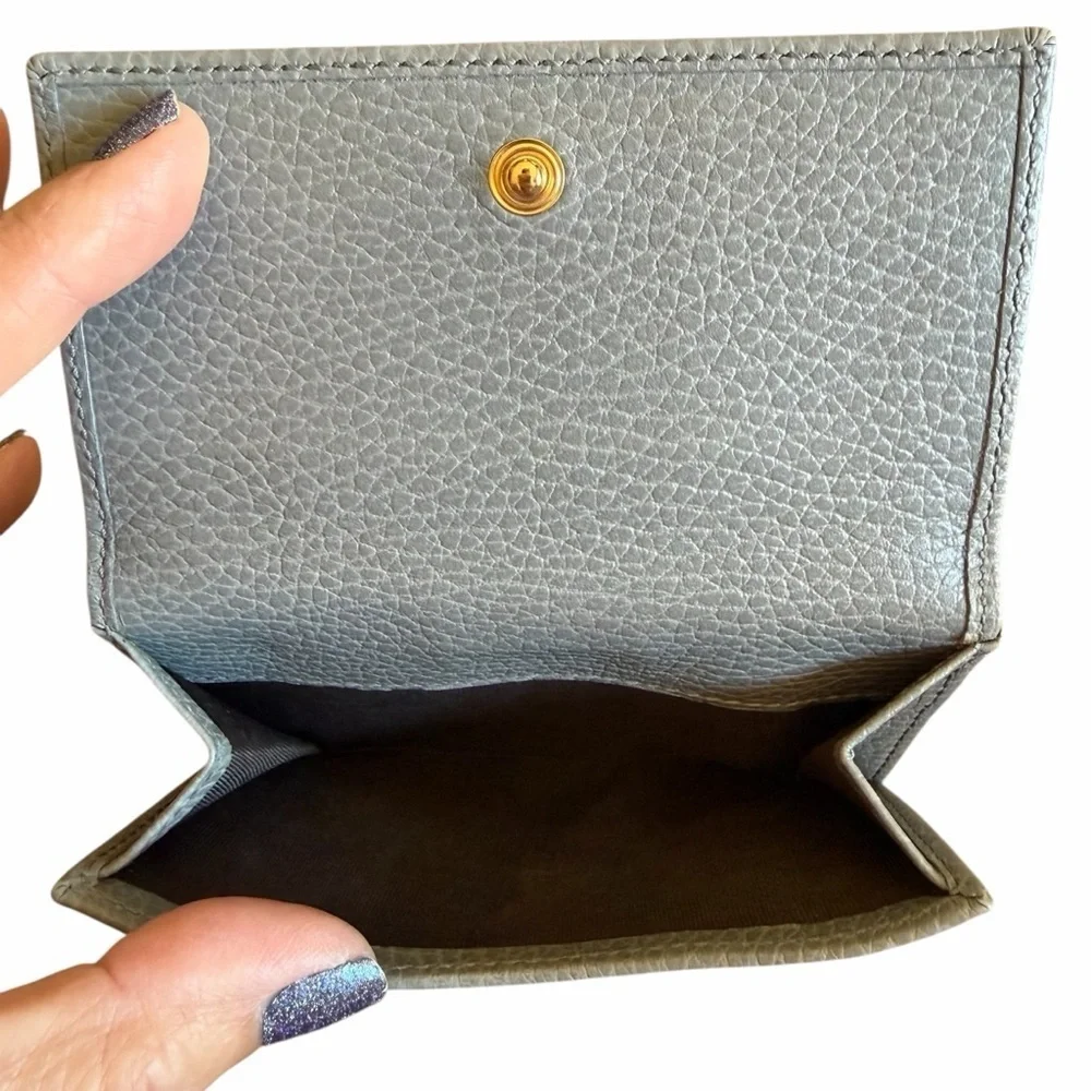 Gucci GG Marmont French Flap Back short wallet gray EUC
